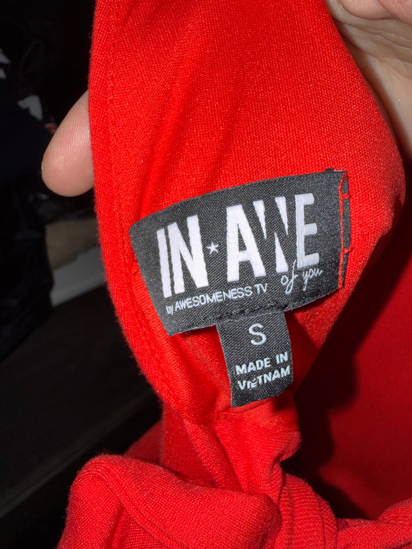 IN AWE by Awesomeness TV Red Fit & Flare Short Dress S Scoop Neck Sleeveless