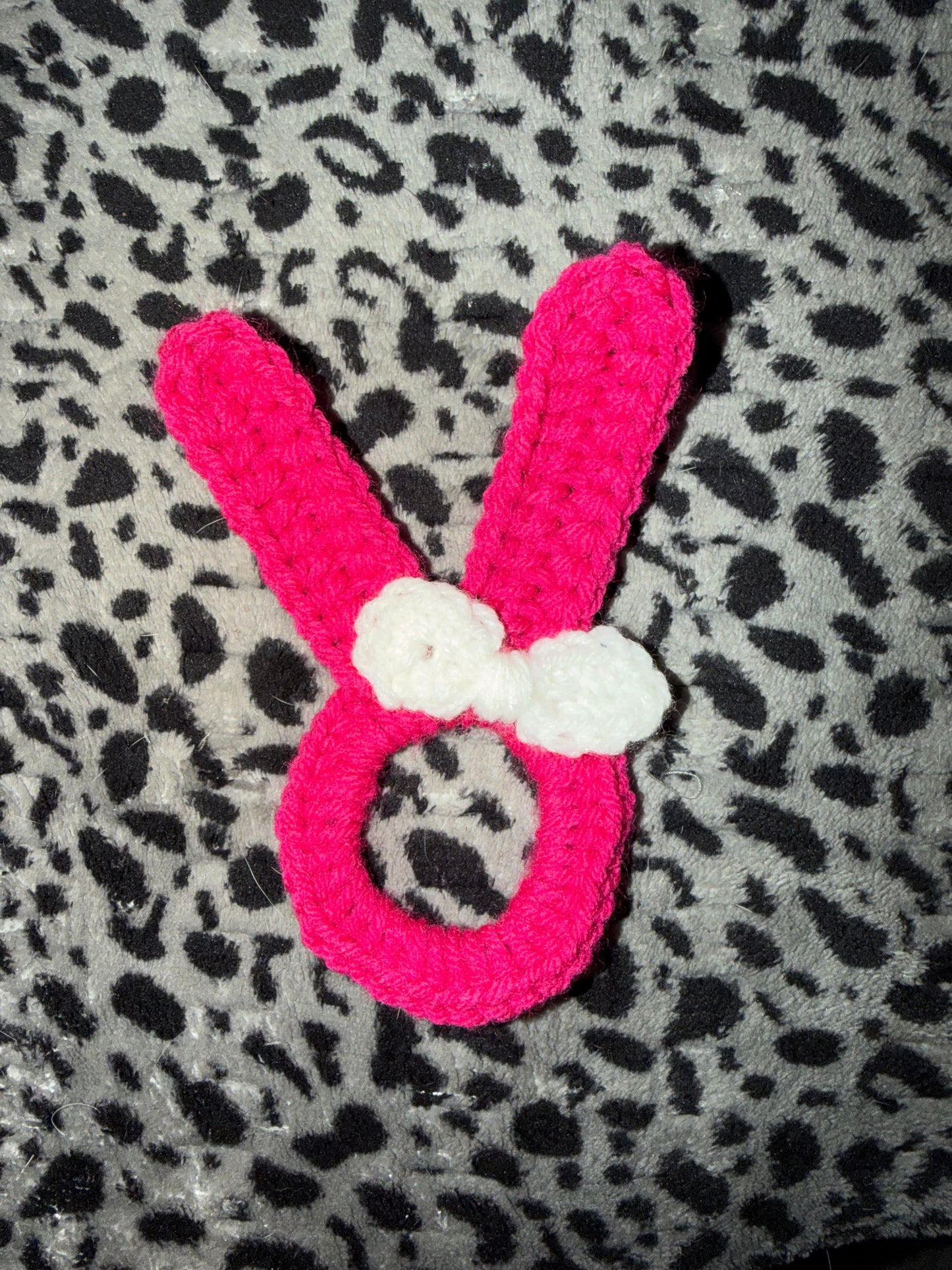 Handmade Crochet Bunny Hair Tie